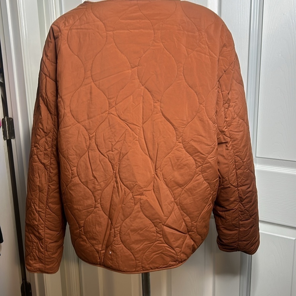 Double Zero Quilted Jacket In Rust - image 4